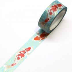 Kamiiso Washi Masking Tape GR2011 - Koi - 15mm