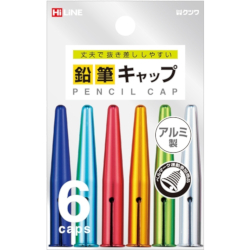 Kutsuwa Hi Line Pencil Cap Metallic 6 Colors Set