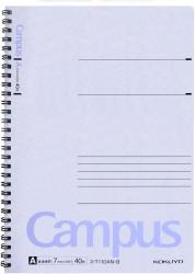Kokuyo Campus Twin Ring Notebook No.6 Semi B5 Normal Horizontal Ruled 40 Sheets Blue -Set of 2-