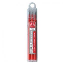 Pilot Frixion Ink Earasable Ballpoint Pen Refill 0.5mm Red 3 Pieces Pack