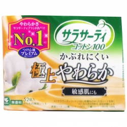 Kobayashi Seiyaku Sarasati Cotton 100 Superb Soft Unscented 52 Pieces