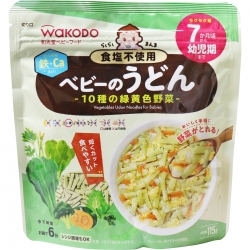 Asahi Wakodo Baby Food Raku Rakumanma Baby Udon 10 kinds of green and yellow vegetables 115g