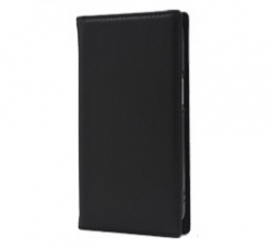 Plata iPhone 13 mini sheepskin leather notebook type case black
