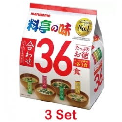 Marukome Ryotei No Aji Miso Soup Assorted (36 servings) [Set of 3]