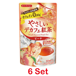 Japan Greentea Friendly Decaffeinated Tea Peach 10 Packs 【6 Set】