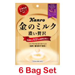 Kanro Premium Milk Hard Candy -Set of 6-