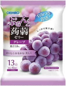 Orihiro Purunto Konjac Jelly Grape Flavor【Set of 6】