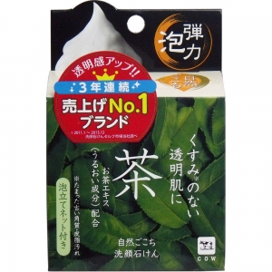 Gyunyu Sekken Cow Brand Soap Natural Feeling Tea Face Wash Soap 80g